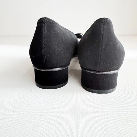 Vintage Ros Hommerson Bow Detail Fabric Upper Flats 8.5S - Picture 4 of 8